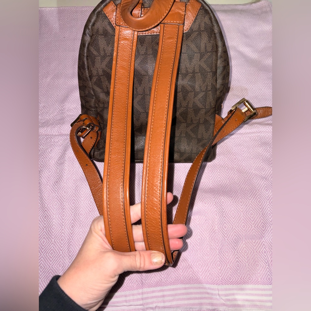 Michael Kors Signature Brown Backpack - Picture 7 of 11